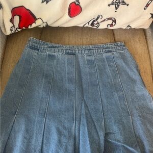 Le Lis Light Blue Denim Skirt